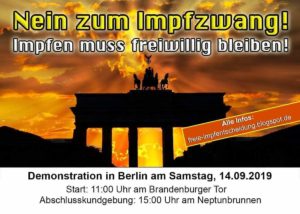 Nein zum Impfzwang, Demo in Berlin, Samstag, 14.09.2019